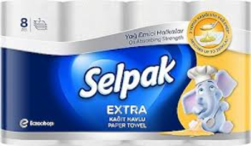 Selpak Extra Kağıt Havlu 8 Li Havlu Yağ Emici