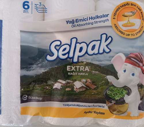 Selpak Extra Kağıt Havlu 6 Li Havlu Yağ Emici