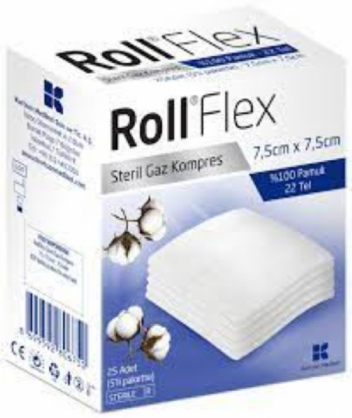 Rollflex Gaz Kompres 7,5*7,5Cm 50 Li (5 Li)