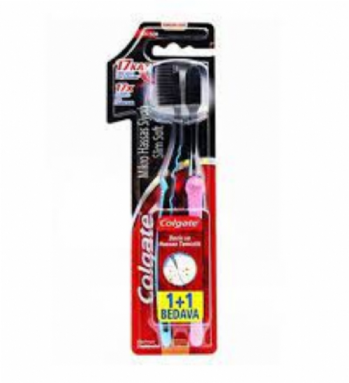 Colgate Mikro 1+1 Siyah Diş Fırçası