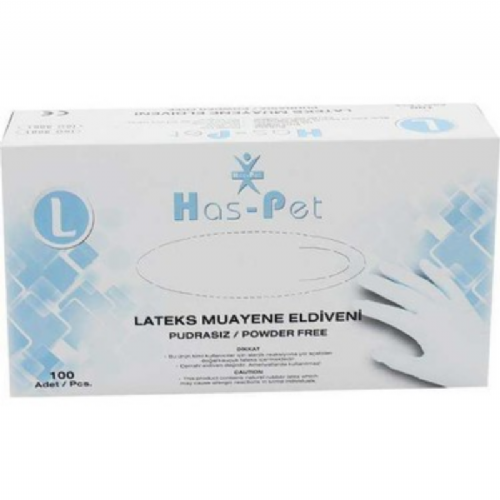 Haspet Pudrasız Lateks Eldiven Large